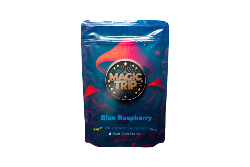Magic Trip Blue Raspberry Vegan Mushroom Gummies